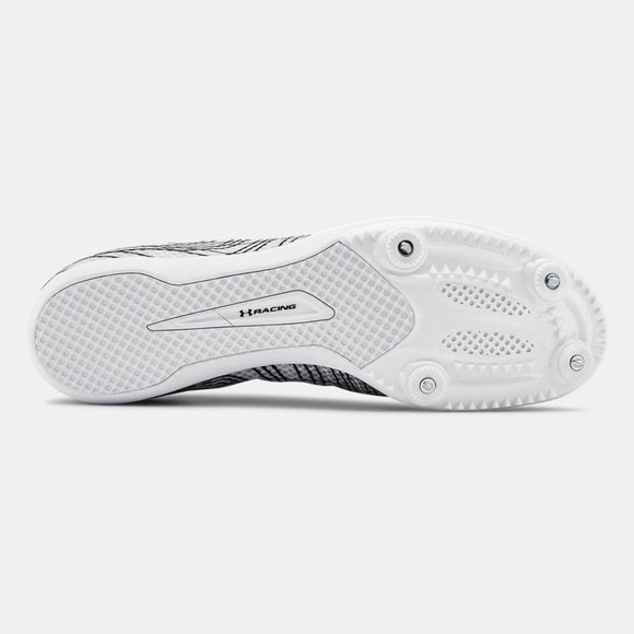 Under Armour Kick Distance 3 Mens Track Shoes Grey White 3022003-101 NEW Size 12 - Picture 5 of 6